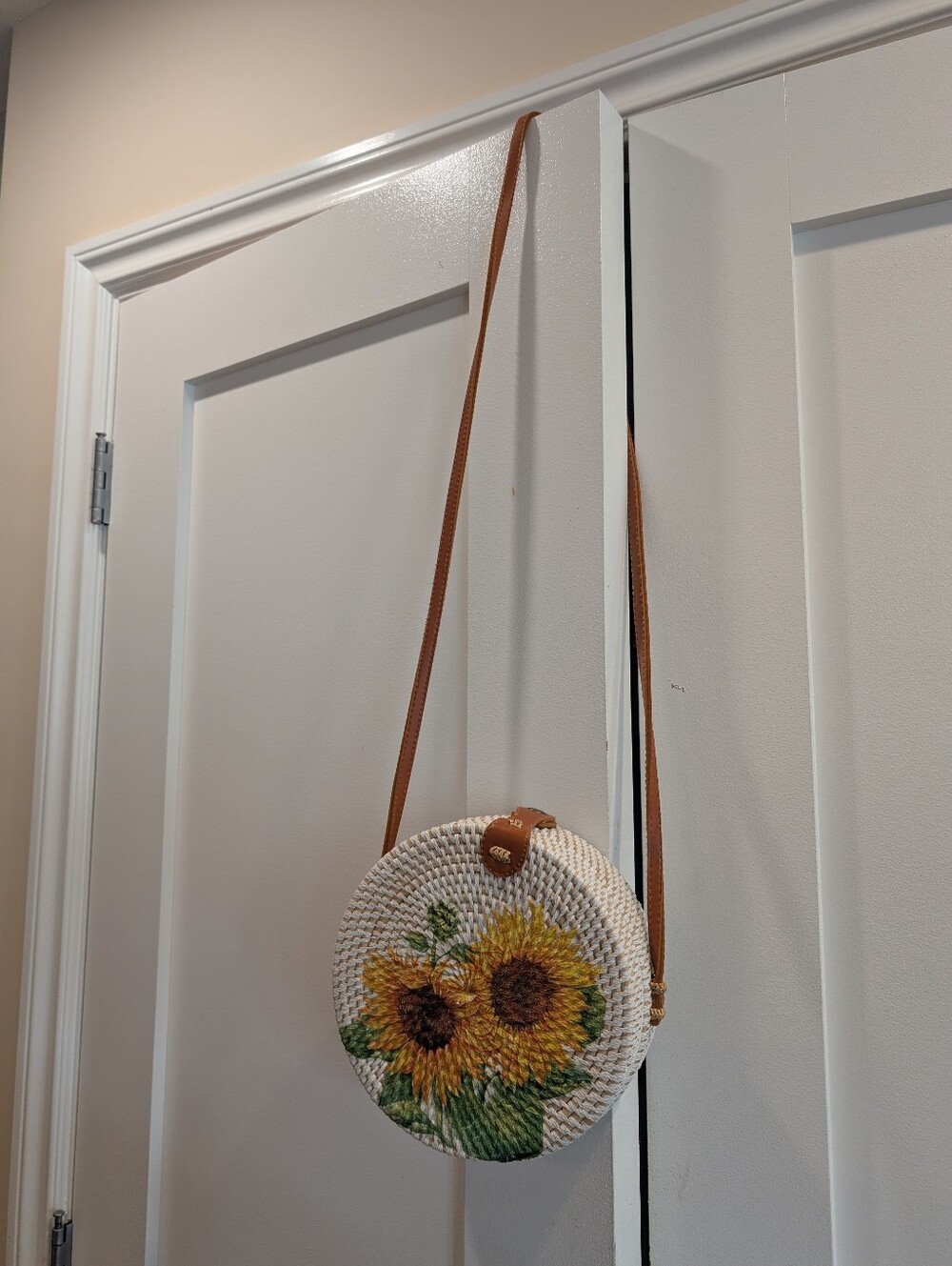 Balinese Sunflower Rattan Sling Bag